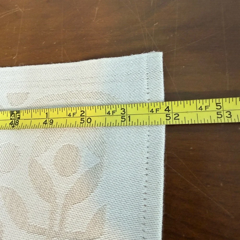 Ekelund Table Runner 14x52 Beige Geometric Master Weavers Swedish Cotton